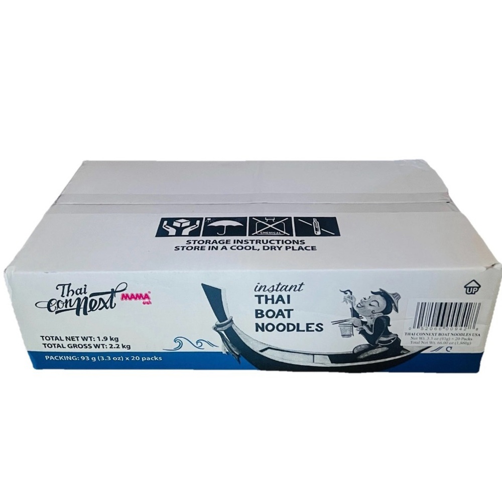 Box of MAMA -Thai Connext-Instant Thai Boat Noodles w/base pork flavor - 20 pack